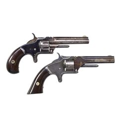 2 SMITH & WESSON NO. 1 SA REVOLVERS.