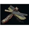 Image 2 : NATIVE AMERICAN STYLE BELT KNIFE & SHEATH.