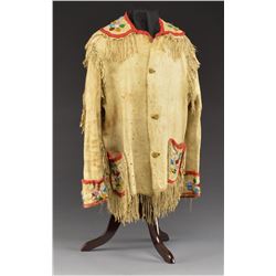 DECORATED NORTHERN PRARIE HIDE COAT.