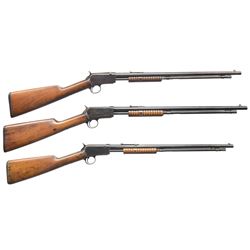 3 WINCHESTER 1906 PUMP RIFLES.