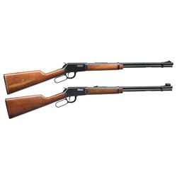 2 WINCHESTER 9422M LEVER ACTION RIFLES.