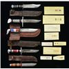 Image 1 : 5 WWII US FIGHTING KNIVES WITH THEATER MADE SHOP