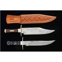 2 CONTEMPORARY BOWIE KNIVES.