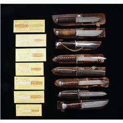 8 US FIGHTING KNIVES.