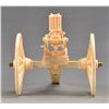 Image 2 : CARVED BONE SCALE MODEL GATLING GUN.