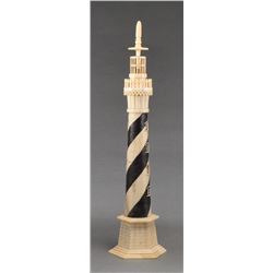 CARVED BONE LIGHTHOUSE.