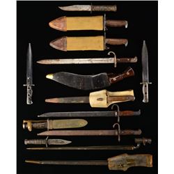 13 BAYONETS & KNIVES.