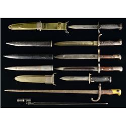 7 FOREIGN & AMERICAN BAYONETS.