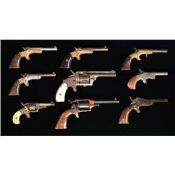 9 ANTIQUE HANDGUNS.