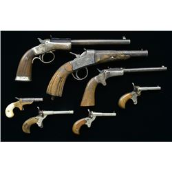 7 SINGLE SHOT PISTOLS.