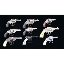 2 EUROPEAN & 7 AMERICAN DA REVOLVERS.