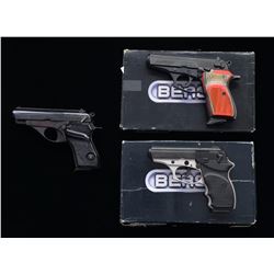 3 BERSA SEMI AUTO PISTOLS.