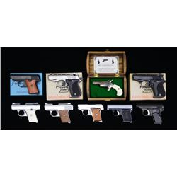 9 SMALL BORE POCKET SIZED PISTOLS.