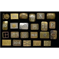 23 MILITARY BUCKLES & PLATES.
