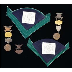 GAR MEDALS & INDIAN WAR CHEVRONS.