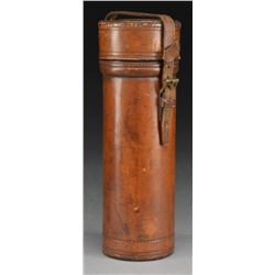 ANTIQUE LEATHER MAP CASE.