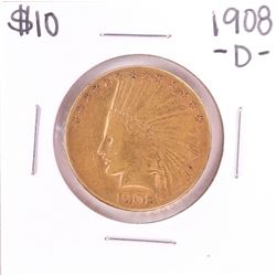 1908-D $10 Indian Head Eagle Gold Coin