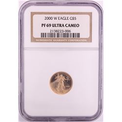 2000-W $5 Proof American Gold Eagle Coin NGC PF69 Ultra Cameo