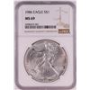 Image 1 : 1986 $1 American Silver Eagle Coin NGC MS69