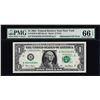 Image 1 : 2001 $1 Federal Reserve Note Mismatched Serial Number ERROR PMG Gem Uncirculated 66EPQ