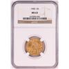 Image 1 : 1900 $5 Liberty Head Half Eagle Gold Coin NGC MS63