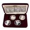 Image 1 : 1989 Rarities Mint Disney Hollywood Mickey Limited Edition 4pc Silver Set w/Box & COA