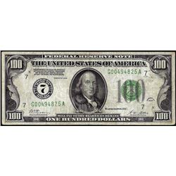 1928 $100 Federal Reserve Note Chicago