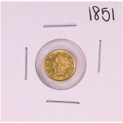 1851 Type 1 $1 Liberty Head Gold Dollar Coin