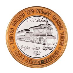 .999 Silver Main Street Station Las Vegas, NV $10 Limited Edition Casino Gaming Token