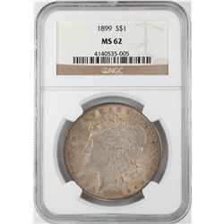 1899 $1 Morgan Silver Dollar Coin NGC MS62