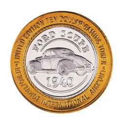 .999 Silver Reno Tahoe International Airport $10 Casino Limited Edition Gaming Token