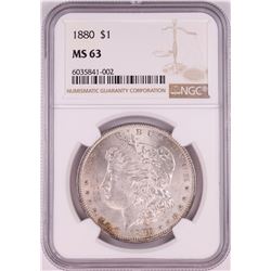 1880 $1 Morgan Silver Dollar Coin NGC MS63