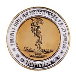 .999 Silver Tropicana Las Vegas, Nevada $20 Limited Edition Casino Gaming Token