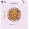 Image 1 : 1874 $3 Indian Princess Head Gold Coin