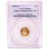 Image 1 : 1999-W $5 American Gold Eagle Coin PCGS MS69 Unfinished PR Dies