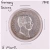 Image 1 : 1908 Germany Saxony 5 Mark Silver Coin