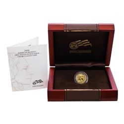 2008-W $5 Proof American Buffalo 1/10 oz. Gold Coin w/ Box & COA