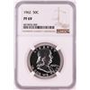 Image 1 : 1962 Proof Franklin Half Dollar Coin NGC PF69