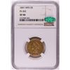 Image 1 : 1847 MPD FS-302 $5 Liberty Head Eagle Gold Coin NGC XF40 CAC