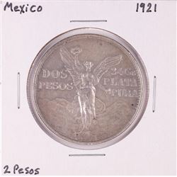 1921 Mexico 2 Pesos Silver Coin