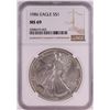Image 1 : 1986 $1 American Silver Eagle Coin NGC MS69