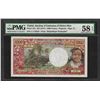 Image 1 : 1971 Institut d'Edmission Tahiti 1000 Francs Note Pick 27a PMG Choice About Unc 58EPQ