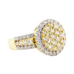 2.26 ctw Diamond Ring - 18KT Yellow With Rhodium Plating Gold