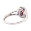 Image 3 : 1.00 ctw Ruby and Diamond Ring - 14KT White Gold