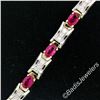 Image 2 : 14kt White and Yellow Gold 10.60 ctw Pink Tourmaline and Diamond Statement Brace