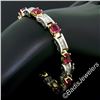 Image 6 : 14kt White and Yellow Gold 10.60 ctw Pink Tourmaline and Diamond Statement Brace