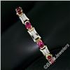 Image 7 : 14kt White and Yellow Gold 10.60 ctw Pink Tourmaline and Diamond Statement Brace