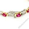 Image 9 : 14kt White and Yellow Gold 10.60 ctw Pink Tourmaline and Diamond Statement Brace