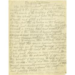 James Naismith First Game Manuscript PSA/DNA 