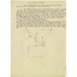 1920's Hand-Drawn Basketball Plays by James Naismith 